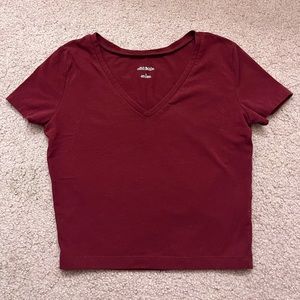 Target “Wild Fable” Cropped V Neck Tee Shirt